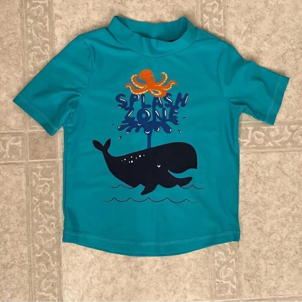 Boys Just For You by Carters Splash Zone Short Sleeve Swim Top 3T